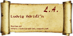 Ludvig Adrián névjegykártya